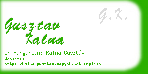 gusztav kalna business card